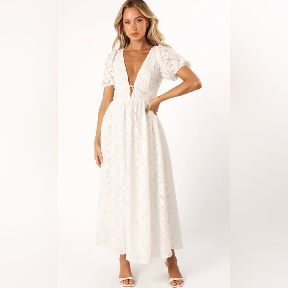 Petal and Pup White lace Midi dress